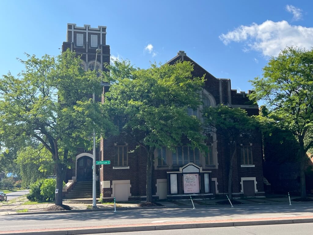  Former Faith Evangelical Church - 14600 + 14544 E Jefferson Ave / 897 Philip St, Detroit, Michigan 48215 | Real Estate Professional Services